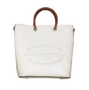 LV 2014 SS Veau Soie FLORE Pelle GM M48859 offwhite