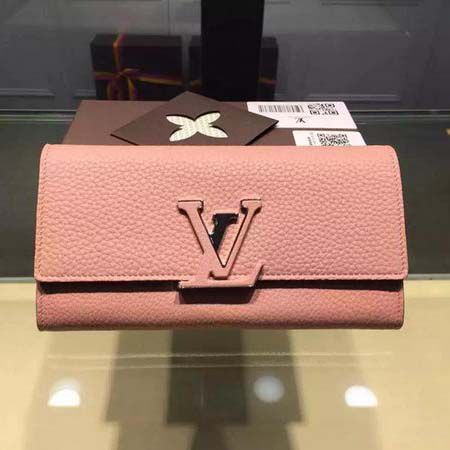 Louis Vuitton litchi LOUISE PORTAFOGLIO M60766 Rosa