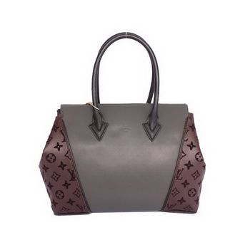 LV Monogram in pelle di vitello Borsa W PM M94337 Grigio