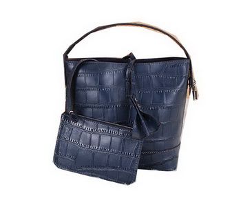 Louis Vuitton Cuir NN 14 PM Nuance Croco pelle blu M91674