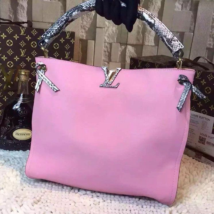 Louis Vuitton Python Tournon Hobo Borse M50541 Rosa