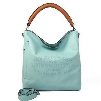 LV Veau Soie in pelle originale FLORE M49995 Blue Light