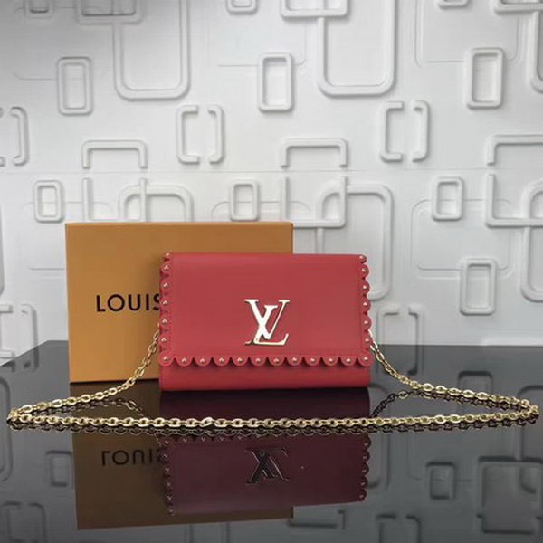 Louis Vuitton Calfskin Leather LOUISE MM M54584 Red