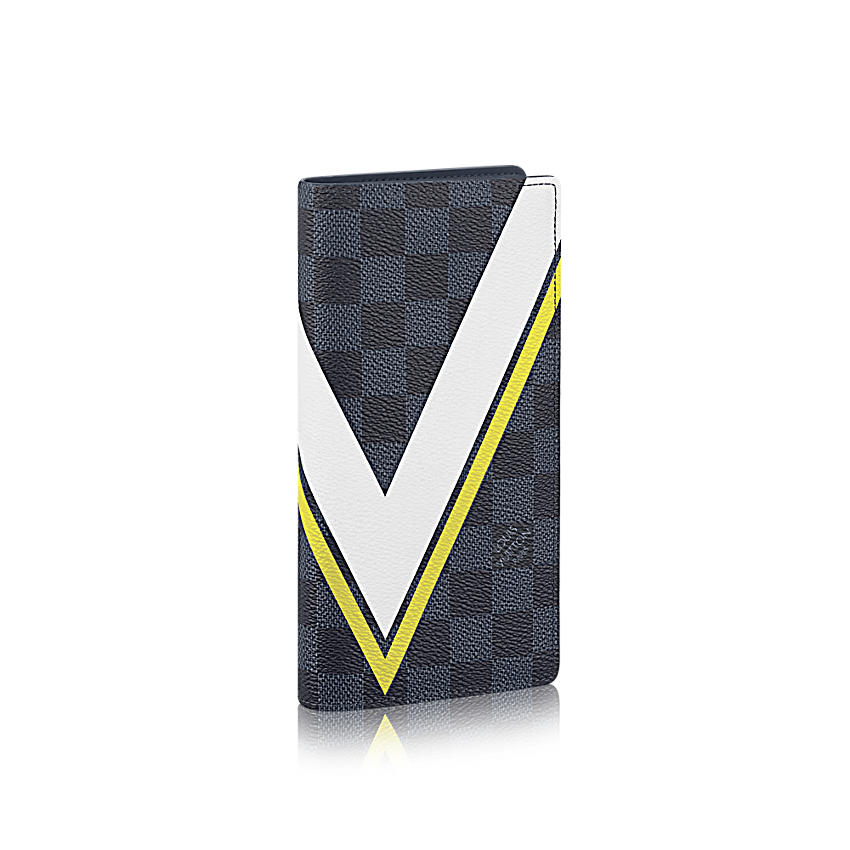 Louis Vuitton Portafoglio Brazza Tela Damier Cobalt