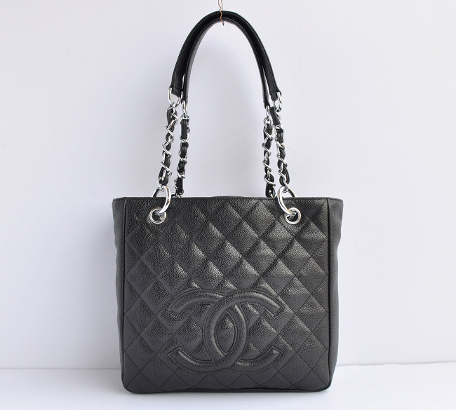 20994 Caviale Chanel Linee A Catena Nero Argento