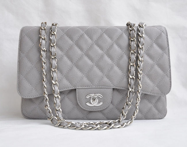 28600 Chanel Caviale Argento Metallizzato Grigio