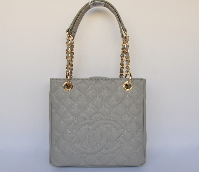 50994 Grigio Chanel Caviale Pellecon Catena In Metallo Dorato