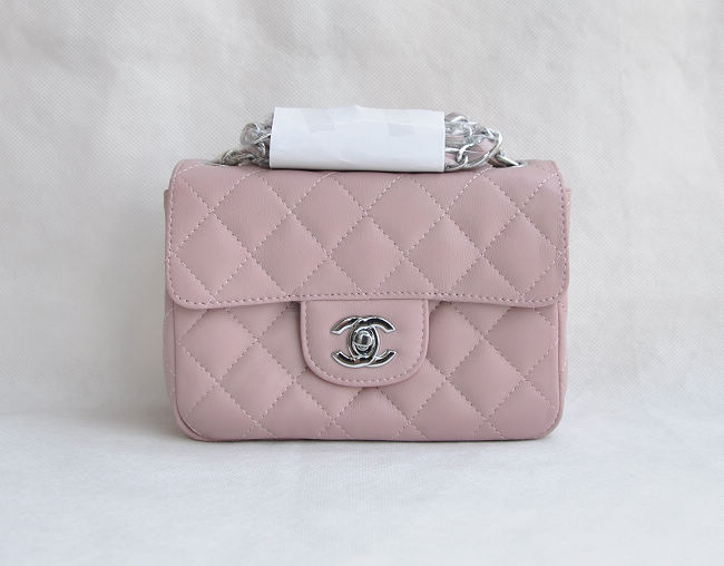 Chanel 1115 Rosa Catena In Argento Di Pelle Di Pecora