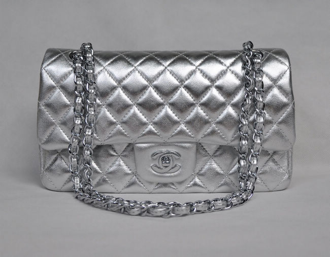 Chanel 1112 Luce Argento A Catena In Argento Di Pelle Di Pecora