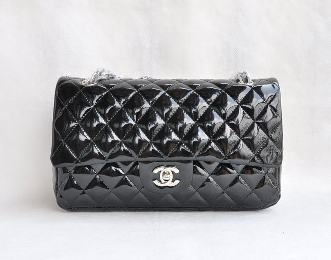 Chanel 1112 Luce Nera Catena Argento In Pelle