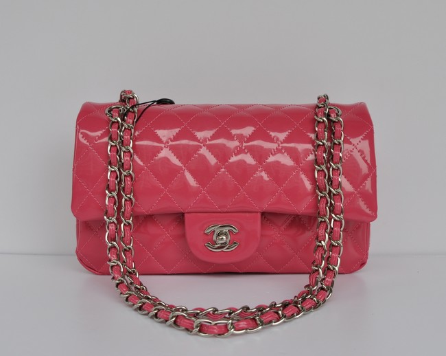 Chanel 1112 Luce Rosa Catena In Argento Cuoio