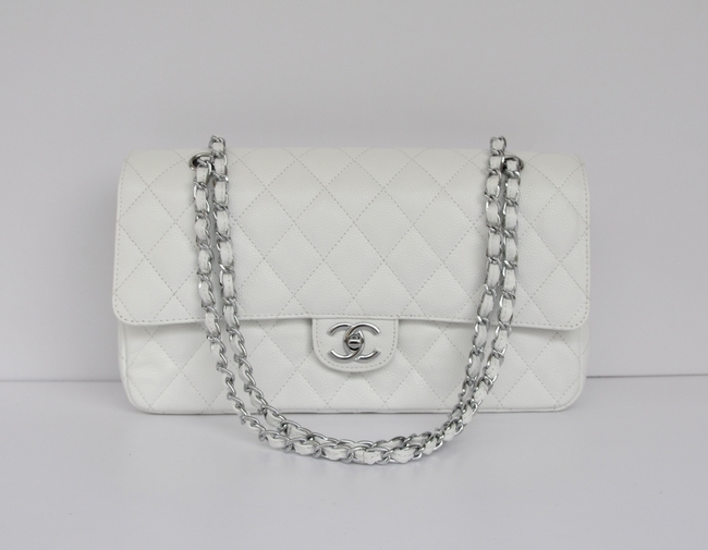 Chanel A1113 Bianco Palline Argento