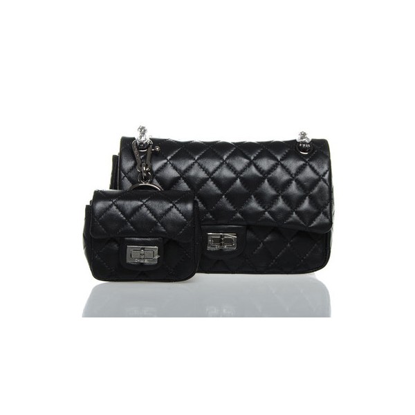 Chanel A40508 Black Flap Borse In Pelle Con I Campi Mini 2