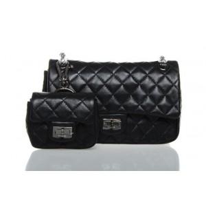 Chanel A40508 Black Flap Borse In Pelle Con I Campi Mini 2