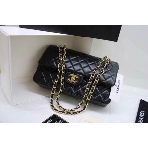 Borse Chanel A01112 Agnello Nero Con Hardware Oro