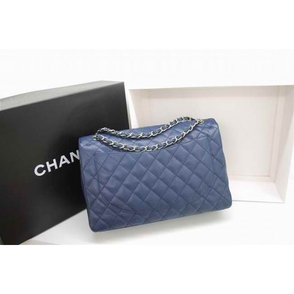 Borse Chanel A47600 Flap In Pelle Nera Con Oro Hw Jumbo