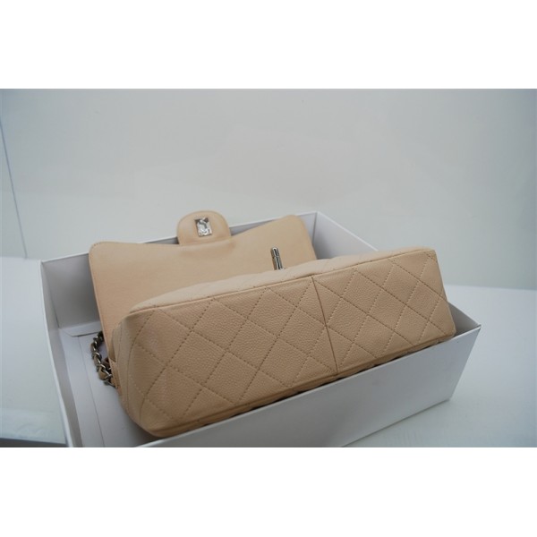 Chanel 2010 Jumbo Flap Borse Caviar Leather Beige Con Ecs