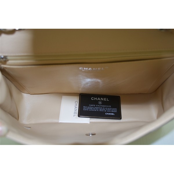 Chanel 2010 Jumbo Flap Borse Caviar Leather Beige Con Ecs