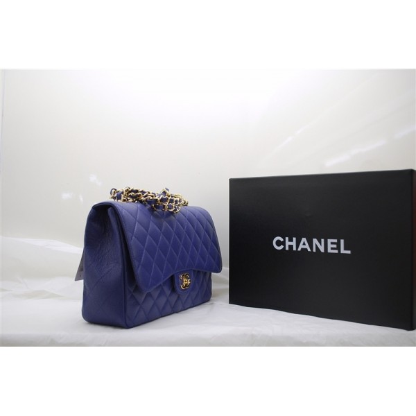 Chanel A47600 Jumbo Cristallo Blu Borse In Pelle Di Vacchetta Co