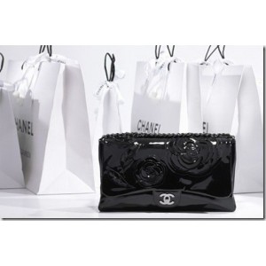 Chanel A50005 Y06767 94305 Borse Nero Con Camelie Ricamati