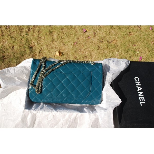 Borse Chanel 2011 Dark Blue Flap Brevetto In Pelle Di Vitello Do