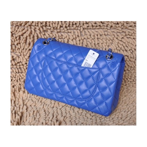 Borse Chanel A01112 Blue Classic Flap Pelle Di Agnello Con Shw