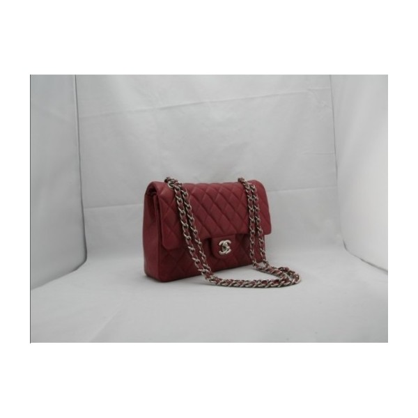 Borse Chanel A01112 Rosso Scuro Classico Lembo Pelle Di Agnello