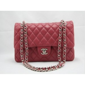 Borse Chanel A01112 Rosso Scuro Classico Lembo Pelle Di Agnello