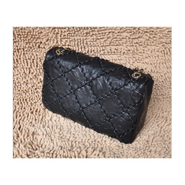 Borse Chanel Flap 49721 Pelle Di Vitello Nero Con Oro Hw