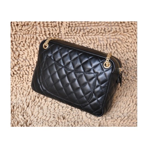 Chanel 2011 Borsa Pelle Di Agnello Nero Custodia Con Oro Hw Vecc