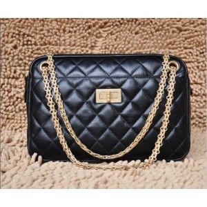 Chanel 2011 Borsa Pelle Di Agnello Nero Custodia Con Oro Hw Vecc