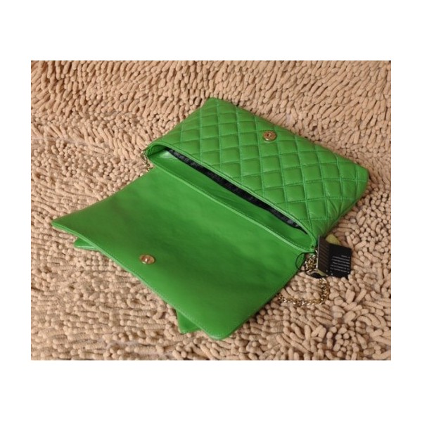 Chanel 2011 Borse Nuovi Flap Agnello Verde Con Dettagli Tie