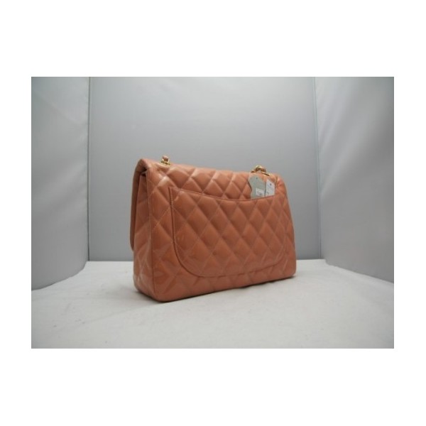 Chanel 2011 Flap Bag In Vernice Marrone Chiaro Con I Recenti Ghw