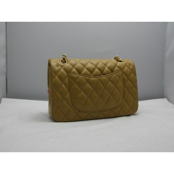 Chanel 2011 San Valentino Flap Bag Day A Lamb Khaki Con Fascino