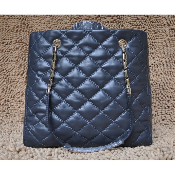 Chanel 50276 Grigio Lavato Large Tote In Pelle Di Vitello Con Fi