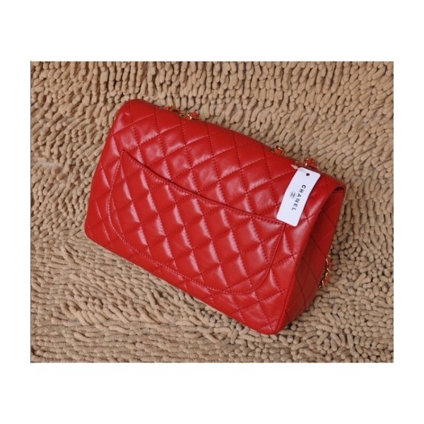 Chanel A28600 Flap Borse Agnello Con Ghw Classico Rosso