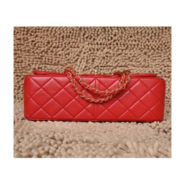 Chanel A28600 Flap Borse Agnello Con Ghw Classico Rosso