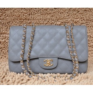 Chanel A28600 Nero Caviar Leather Borse Jumbo Flap Con Oro Hw