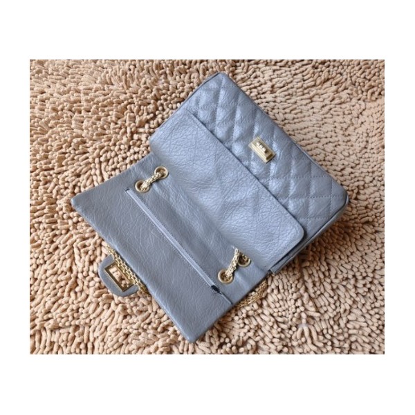 Chanel A28668 Grigio Pelle Di Vitello Flap Borse Con Oro Hw