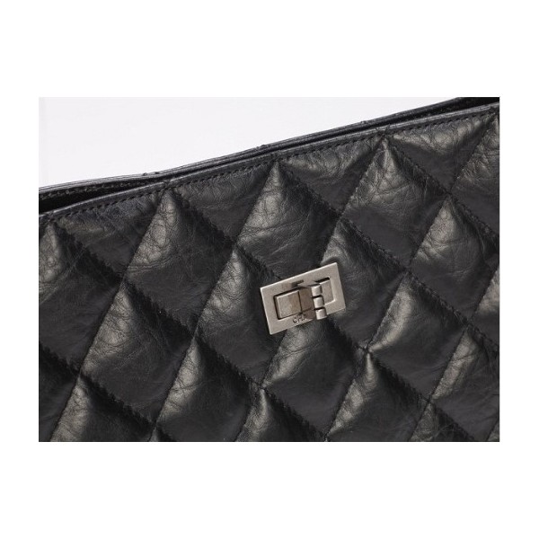 Chanel A47269 Trapuntato Nero Tote Vitello Con Chiusura Signorin