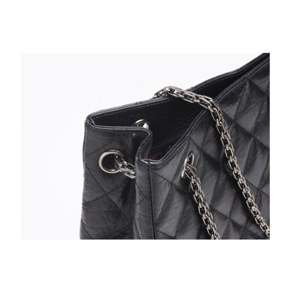 Chanel A47269 Trapuntato Nero Tote Vitello Con Chiusura Signorin