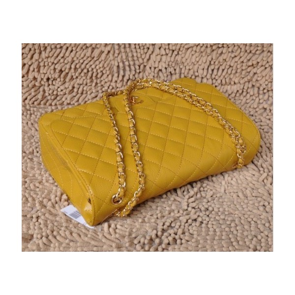 Chanel A47600 Borse In Pelle Di Vacchetta Giallo Grano Con Ghw