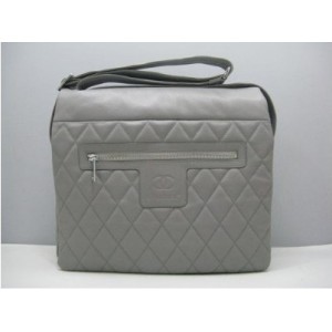 Chanel A48617 Borse Trapuntato Grigio Caviale Messenger In Pelle