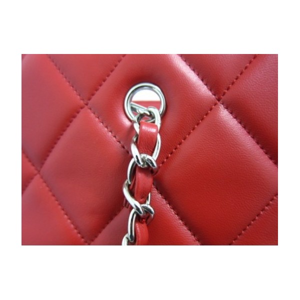 Chanel A49271 Grande Red Bag Agnello Con Shw