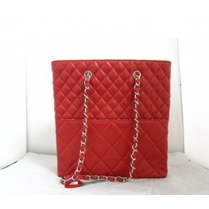 Chanel A49271 Grande Red Bag Agnello Con Shw