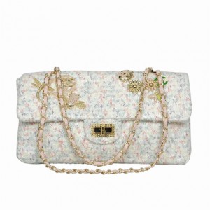 Chanel A49464 Borse Classic Flap In Tweed Con Gioielli&quo