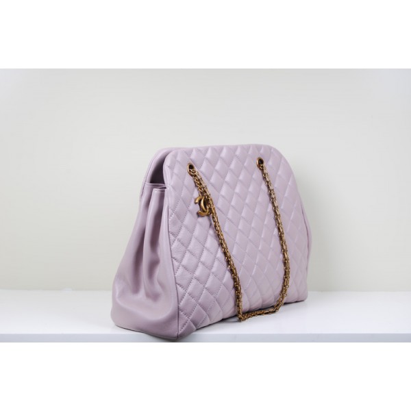 Chanel A49855 Classic Trapuntato Viola Agnello Grande Sacchetto