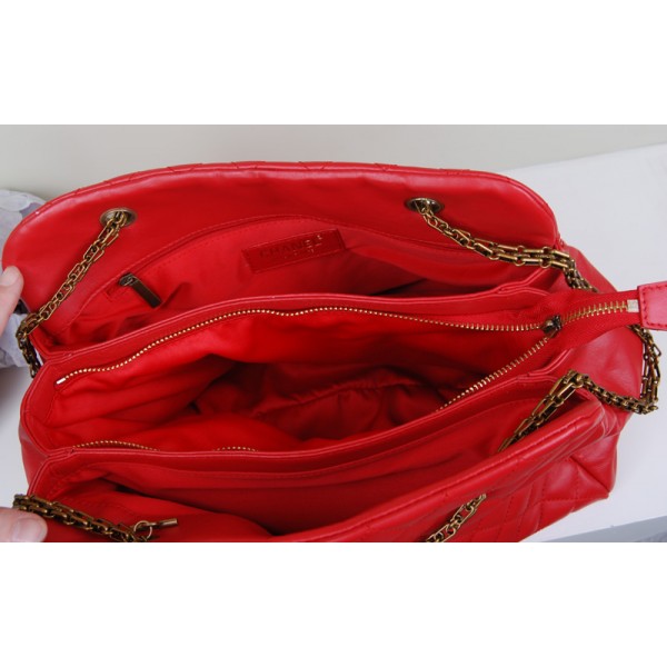 Chanel A49855 Red Agnello Bag Large