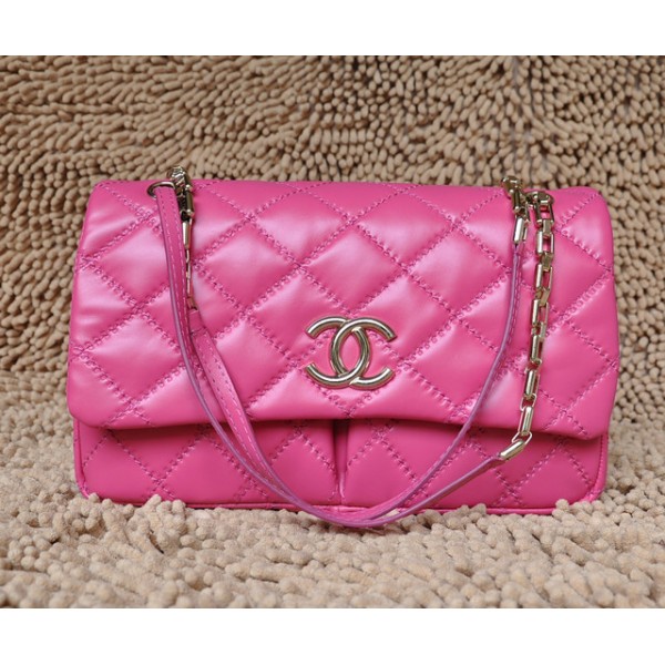 Chanel A50362 Borse Classic Flap Rosa In Pelle Di Vitello Con Fi