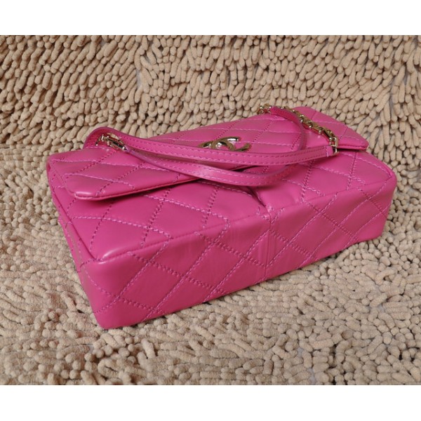 Chanel A50362 Borse Classic Flap Rosa In Pelle Di Vitello Con Fi